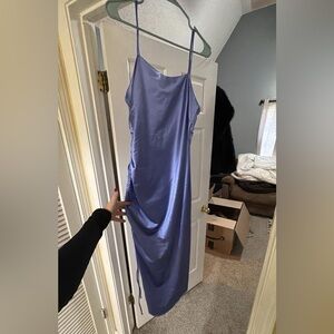 Elegant Blue Sleeveless Dress